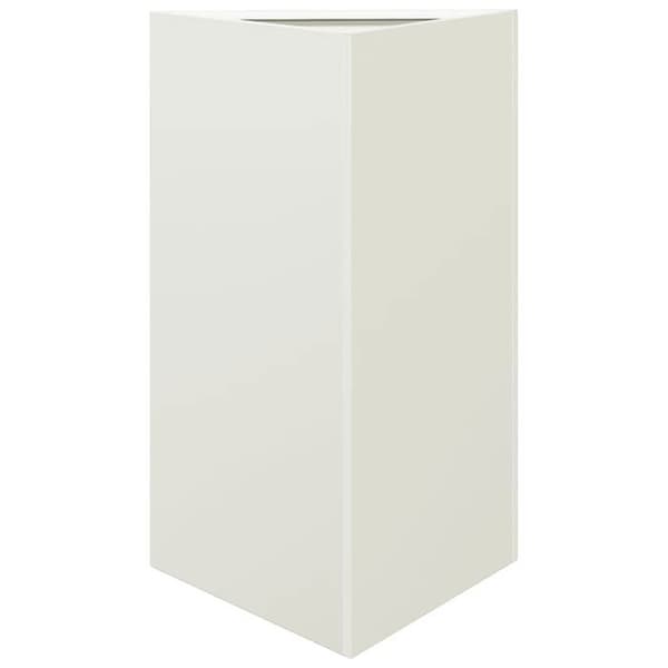 vidaXL Blomlådor 2 st vit triangulär 50x43x75 cm stål 851174
