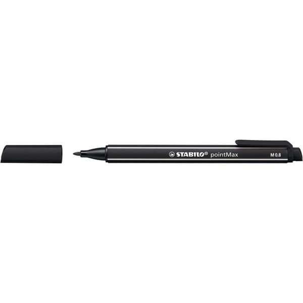 Filtpennor - STABILO - pointMax - 4 färger - medium spets - ultrabeständig