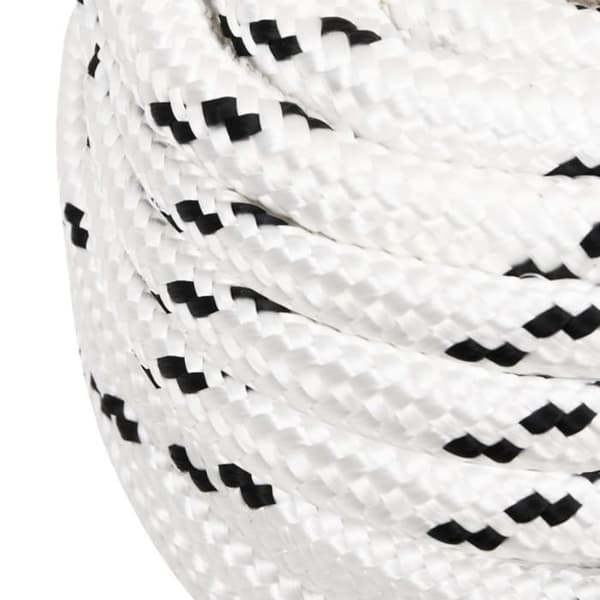 152786 vidaXL flätat båtrep Vit 18 mmx25 m polyester