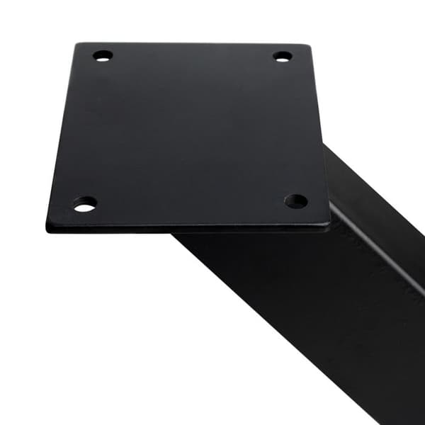 Emuca Set med korsben för bord, bredd 695 mm, stål, svartmålad