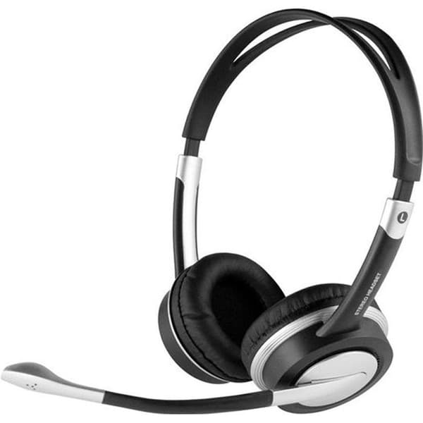 APM 2-Ears trådbundna mikrofonheadset med volymkontroll