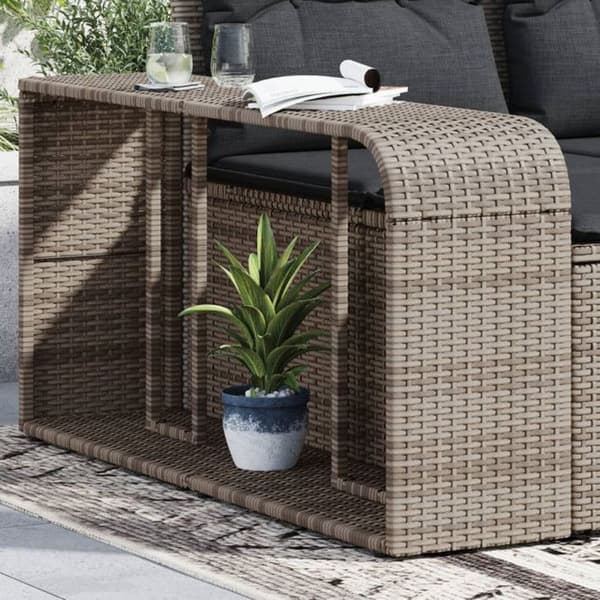 Förvaringshyllor - Flätad plast - Grå - Set om 2 st - 112x27x55 cm