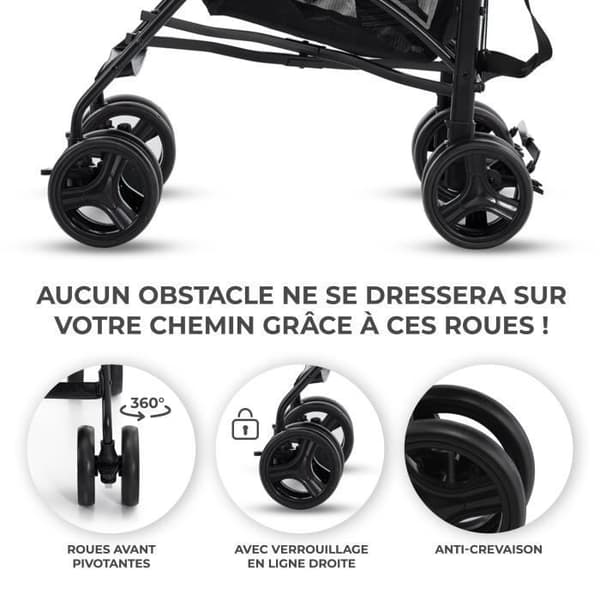 KINDERKRAFT - TIK paraplyvagn - 4 hjul - Beige