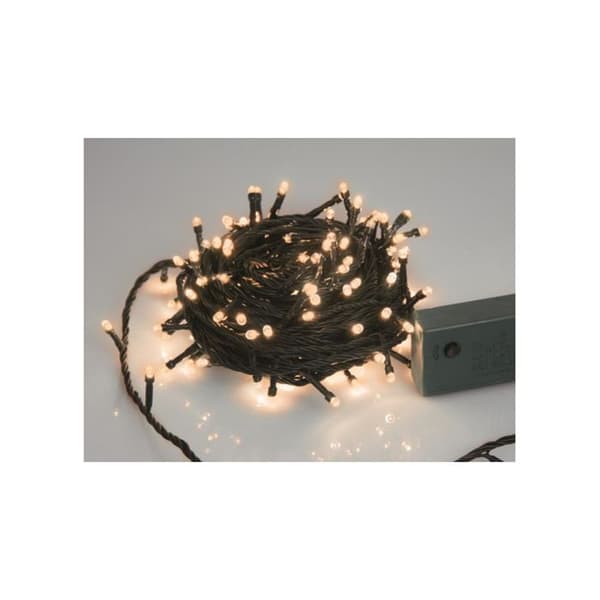 Sparkle Light Led - 12 M - 160 Lampor Vit Arizona - Grön Tråd - Modulator