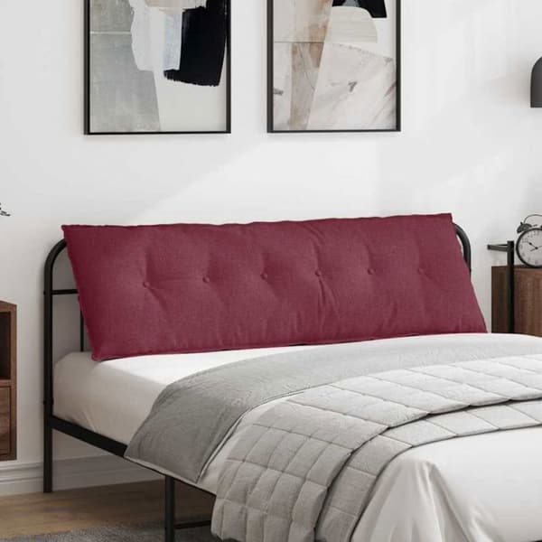 Ryggkudde - VIDAXL - 160 x 19 x 50 cm - Bordeaux - Polyester - Rektangulär