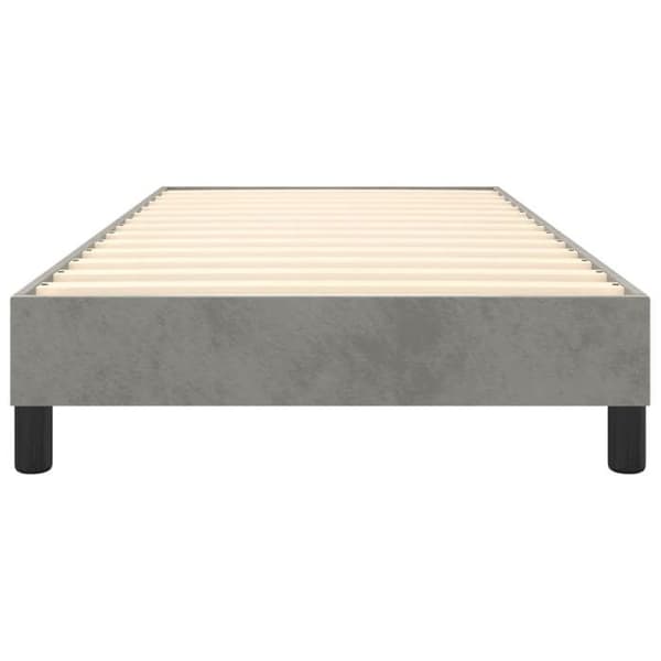 vidaXL Sängram med lameller ljusgrå 80x200 cm sammet 3120736