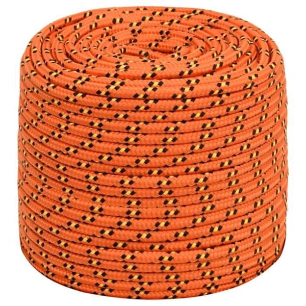 152661 vidaXL Båtrep Orange 8 mm 50 m Polypropen