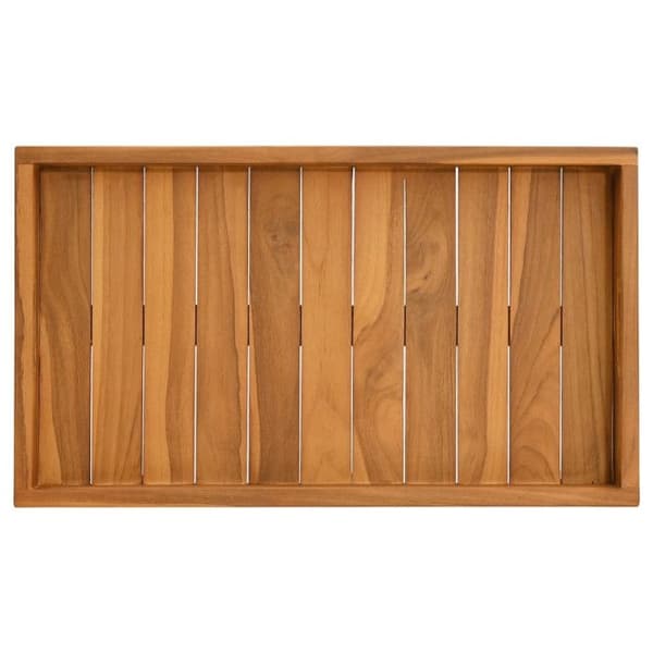 vidaXL Serveringsbricka 60x35 cm Massiv teak