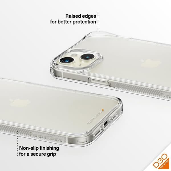 Skyddsskal - PANZER GLASS - iPhone 15 Plus - Militärstandard - Fallteststandard - Transparent utgåva