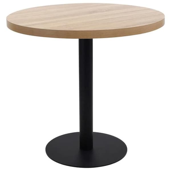 vidaXL Bistrobord Ljusbrun 80 cm MDF 286424