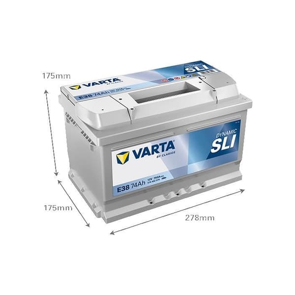 Varta Silver Dynamic startbatteri L3B E38 12V 74Ah / 750A 574402075