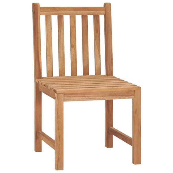 vidaXL 2x Solid Teak Trädgårdsstolar Matsal Sittplatser Uteplats Stolar Terrass Sittplatser Stolar 315611
