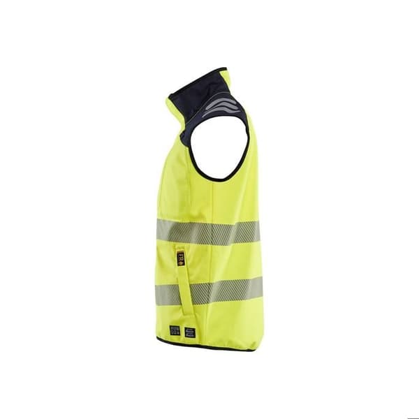 Gilet Blaklader Multinorm softshell - fluorescerande gul/marin