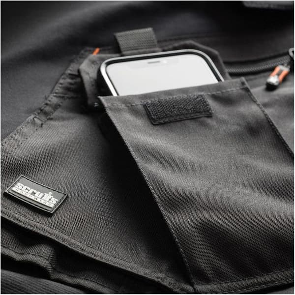 Arbetsbyxor - Scruffs - Pro Flex Plus - Svart - Storlek 38 S - 92% polyester, 8% elastan