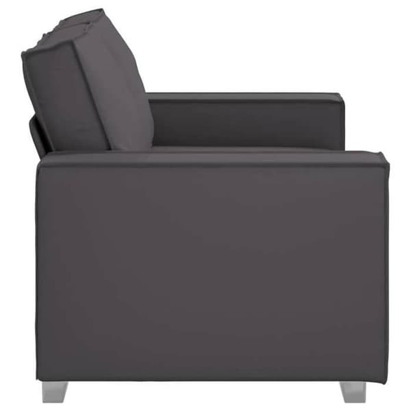 Canapé Loveseat 160 cm med grått konstläderkuddar
