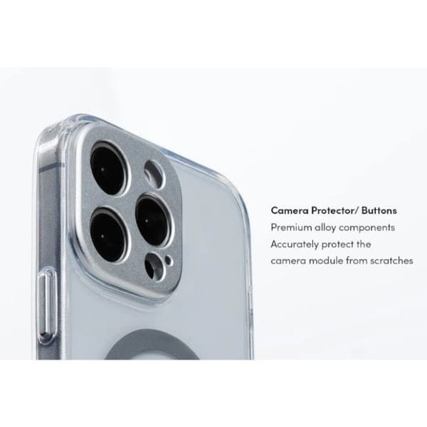 Coque Moshi iGlaze MagSafe för iPhone 16 Pro Max (Luna Silver)