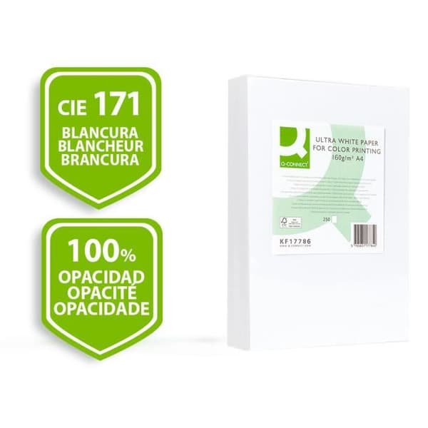 Ultravitt multifunktionspapper A4 160g/m2 - Q-CONNECT - 250 ark