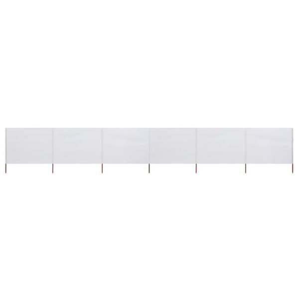 vidaXL 6 Panel Rumsavdelare Tyg 800x120 cm Sandvit