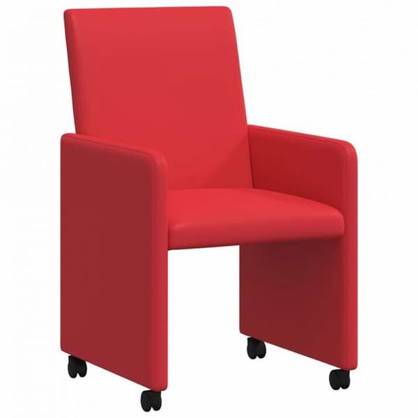 Fauteuil Vidaxl matstolar med hjul 2 st Röd