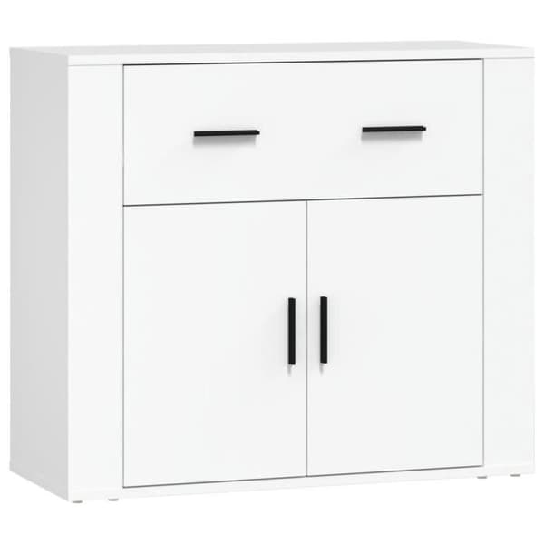 816568 vidaXL Buffé Vit 80x33x70 cm Ingenjörsträ