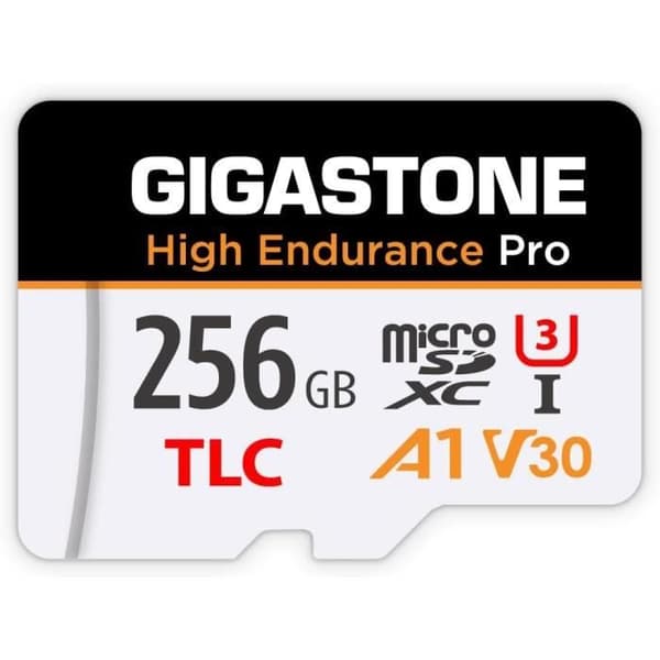 Micro SD-kort - GIGASTONE - 256 Go - Hastighet 100 Mo/s - Hög uthållighet - 5 års garanti
