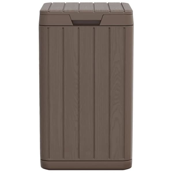 Utomhusbrun soptunna 38x38x65 cm PP
