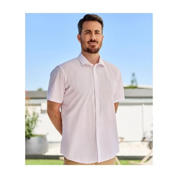 Polycotton chemisette Velilla - vit