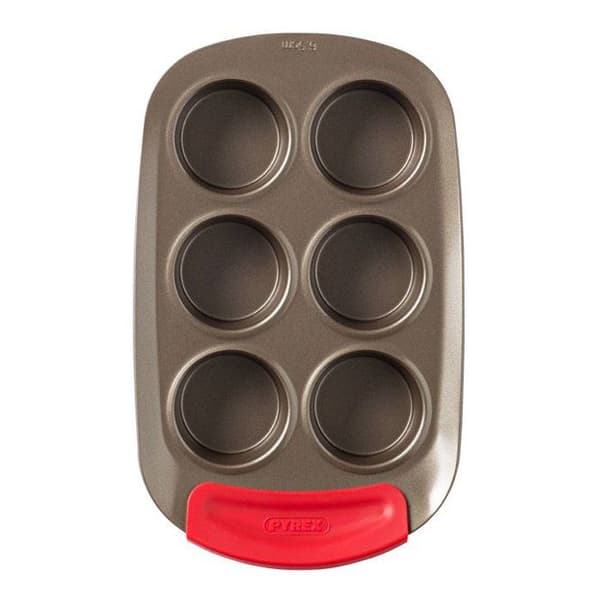 Muffinsform - PYREX - 1452001 - Rund - I kolstål - Non-stick - 6 hål