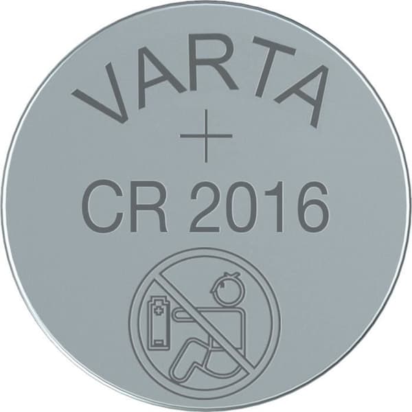 VARTA paket med 5 CR2016 litium elektroniska batterier