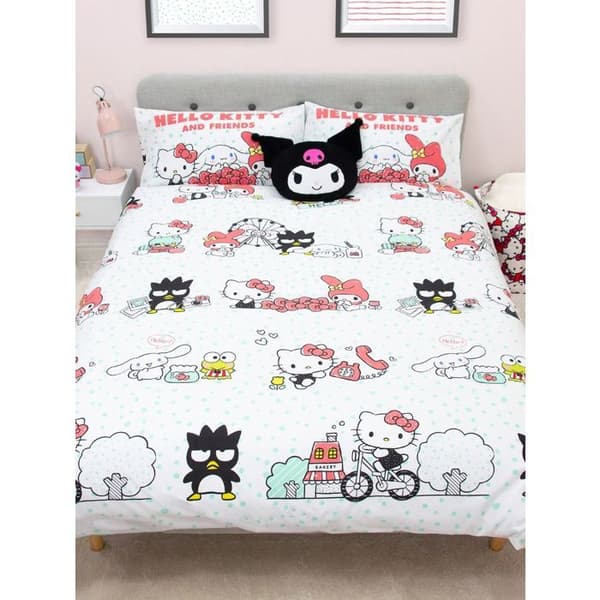 Sällsynt set av påslakan och kuddfodral Hello Kitty