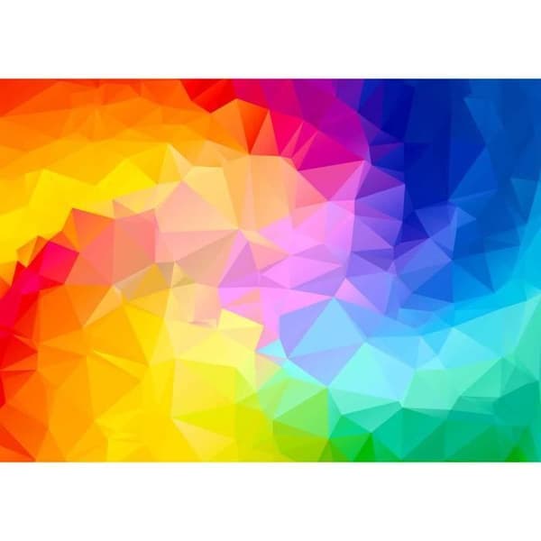 Njut av Pussel Regnbågsgradient Polygonal Virvel - 1000 delar