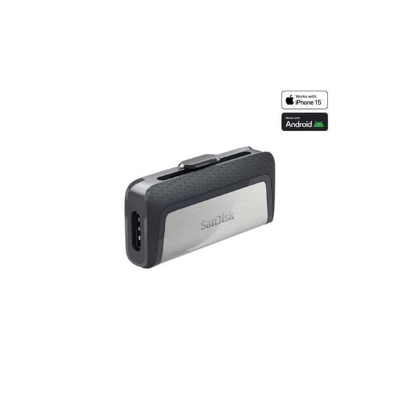 SANDISK Ultra Dual USB Flash Drive - 128GB - USB 3.1/USB-C - Grå
