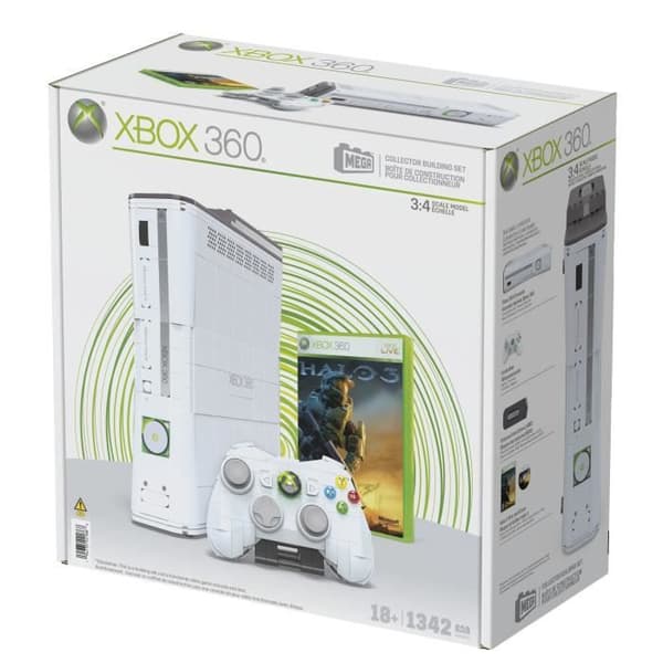 Bygglåda - MEGA - Xbox 360 Replica - 1342 stycken - Controller med LED - För vuxna