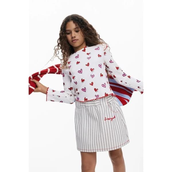 Mini kjol tjej Desigual Nadia - vit