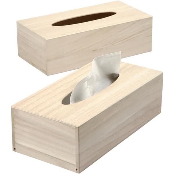 Tissue dispenser - CREOTIME - Ref 575700 - Trä - Överliggande öppning - Rullande bas