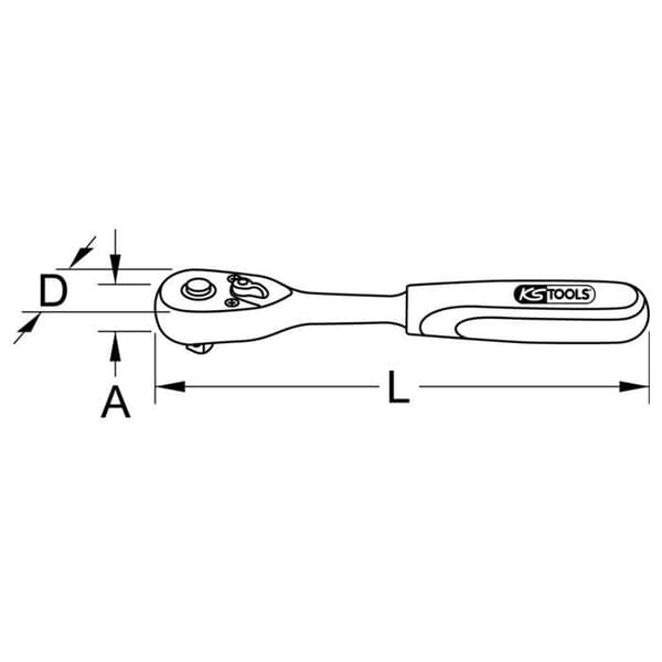 KSTOOLS - Vändbar spärrnyckel 1/4" ULTIMATE - 920.1400