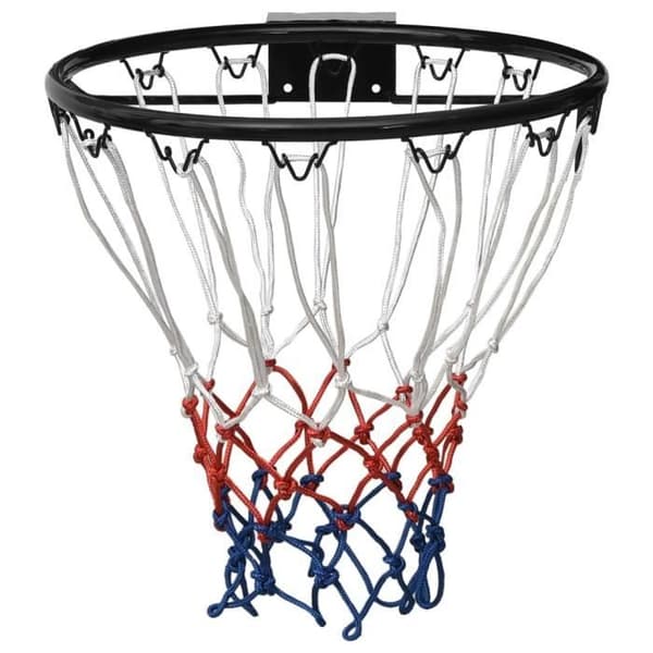Basketbollring - vidaXL - 39 cm - Stål - Svart - Väggmontering