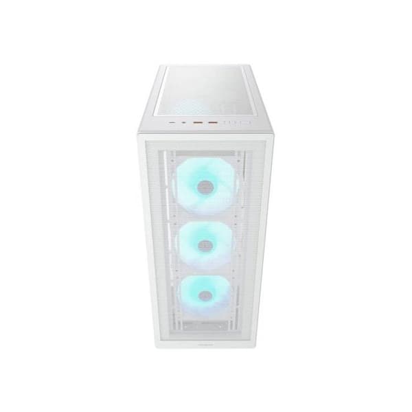 Gamingchassi - COUGAR - MX220RVBWHITE - ATX - 4 ARGB-fläktar 120mm - USB 3,2 Gen 2 Typ C