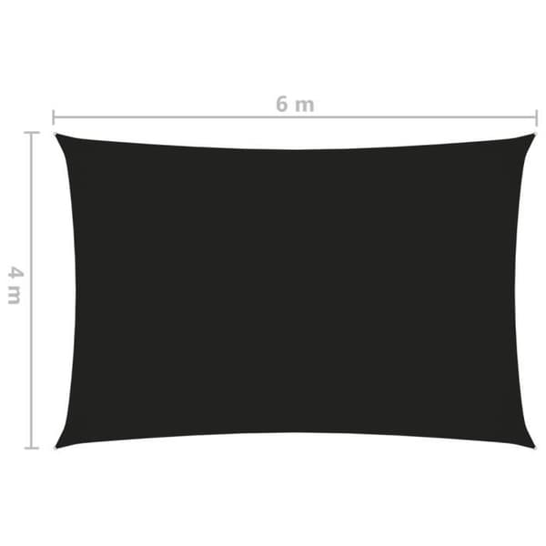 vidaXL Parasol Sail Oxford Tyg Rektangulär 4x6 m Svart