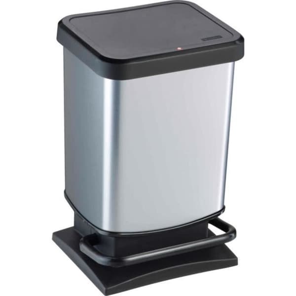 Rotho rotho steg pedal bac 20l metallisk silver