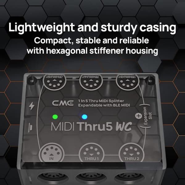 Interface MIDI CME MIDI Thru5 WC - Hög hastighet 1-in-5-out fördelare