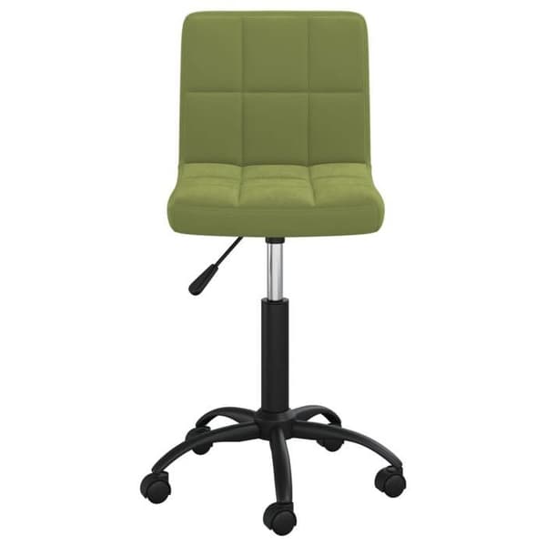 vidaXL Snurrbar matstol Ljusgrön Sammet 3087598