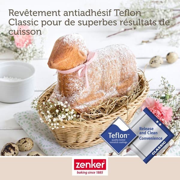 3D Bakform - Zenker - Påsklamm - Stål - 900 ml - Non-stick Teflon