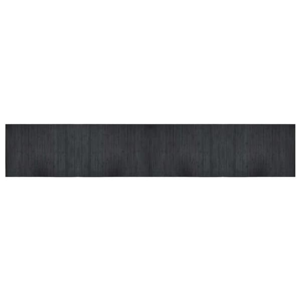 vidaXL Grå rektangulär matta 70x400 cm bambu, vardagsrumsmatta, rektangulär matta, modern matta, sovrumsmatta till 376760