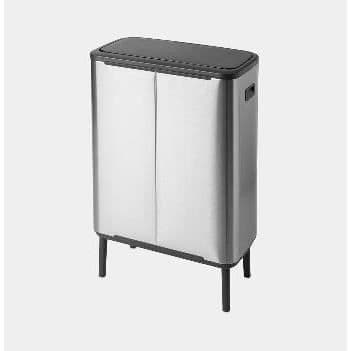 BRABANTIA Bo Touch Bin Hi - 2x30 L - Matt stål Fingeravtryckssäker