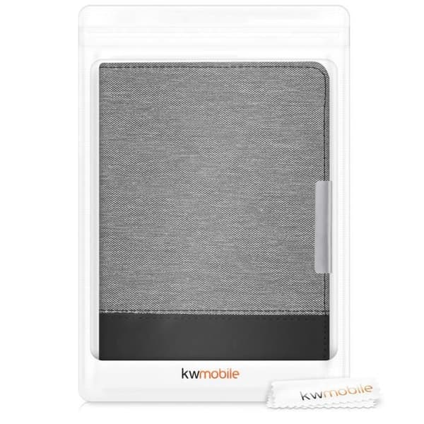 kwmobile E-läsarfodral kompatibel med Pocketbook Touch Lux 3/Basic Lux/Basic Touch 2 - Överdrag med magnetisk flik i canvastyg