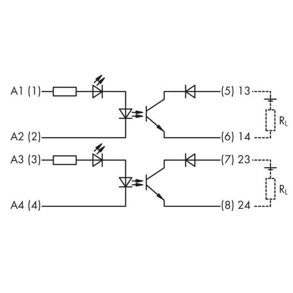 WAGO statiskt relä 857-1494 Kontaktspänning (max.): 60 V/DC 1 st.