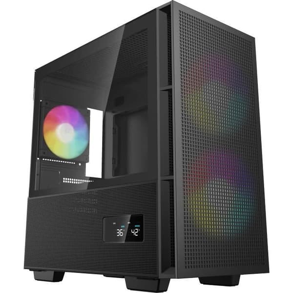 Boitier PC - DEEPCOOL - CH360 Digital - Utan strömförsörjning - Mini-torn - M-ATX-format - Svart
