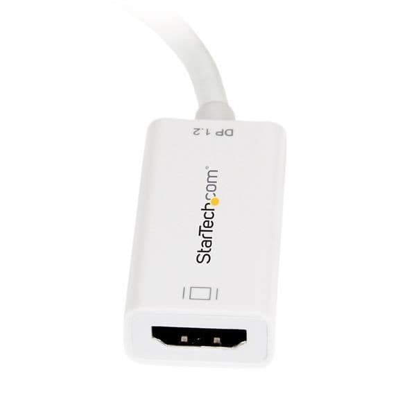 STARTECH.COM Active Mini DisplayPort 1.2 till HDMI 4K-adapter - För MacBook-kompatibel Mini DP - M/F - Vit