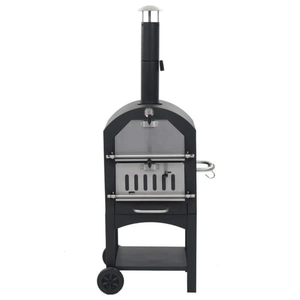 vidaXL Utomhus Träkol Pizza Ugn Fireclay Stone